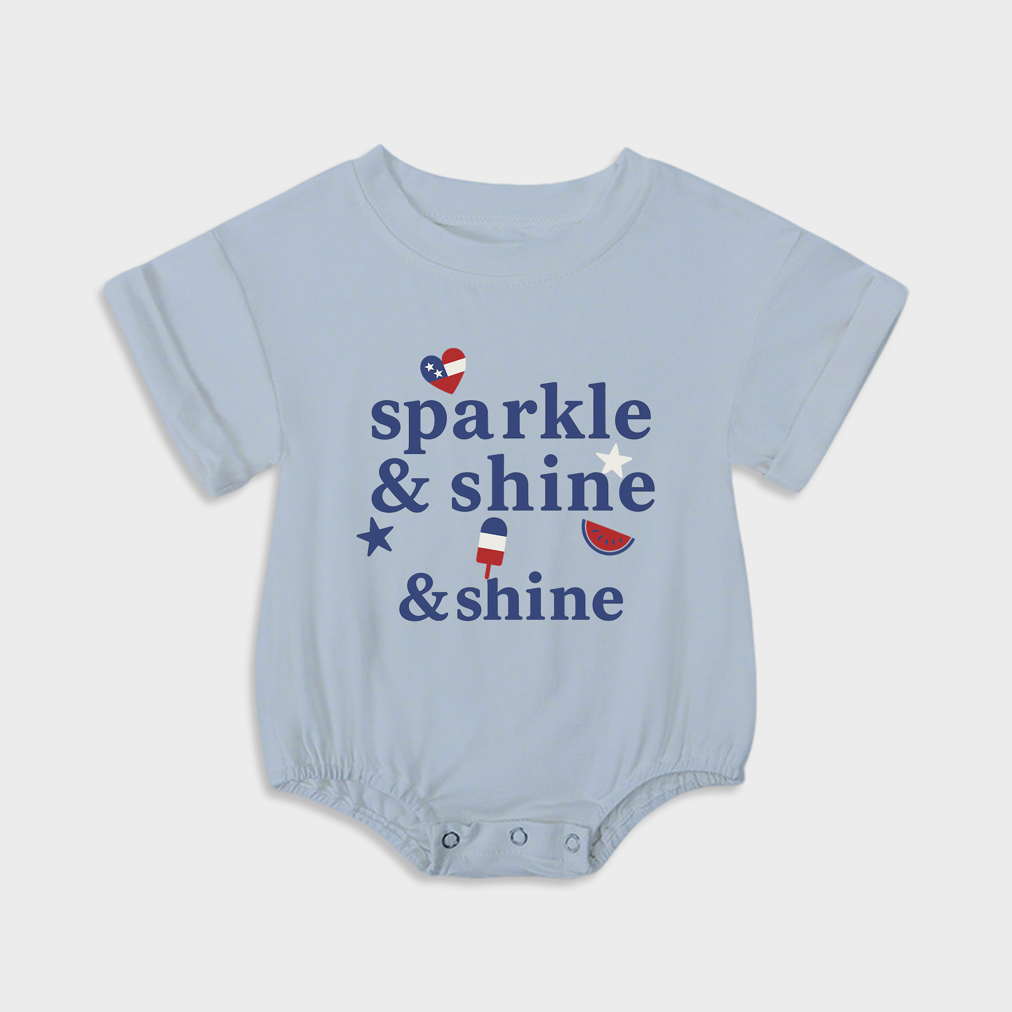 baby onesies - Sparkle & Shine 4th of July Baby Triangular Stretchy Onesies