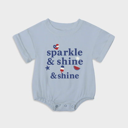 baby onesies - Sparkle & Shine 4th of July Baby Triangular Stretchy Onesies