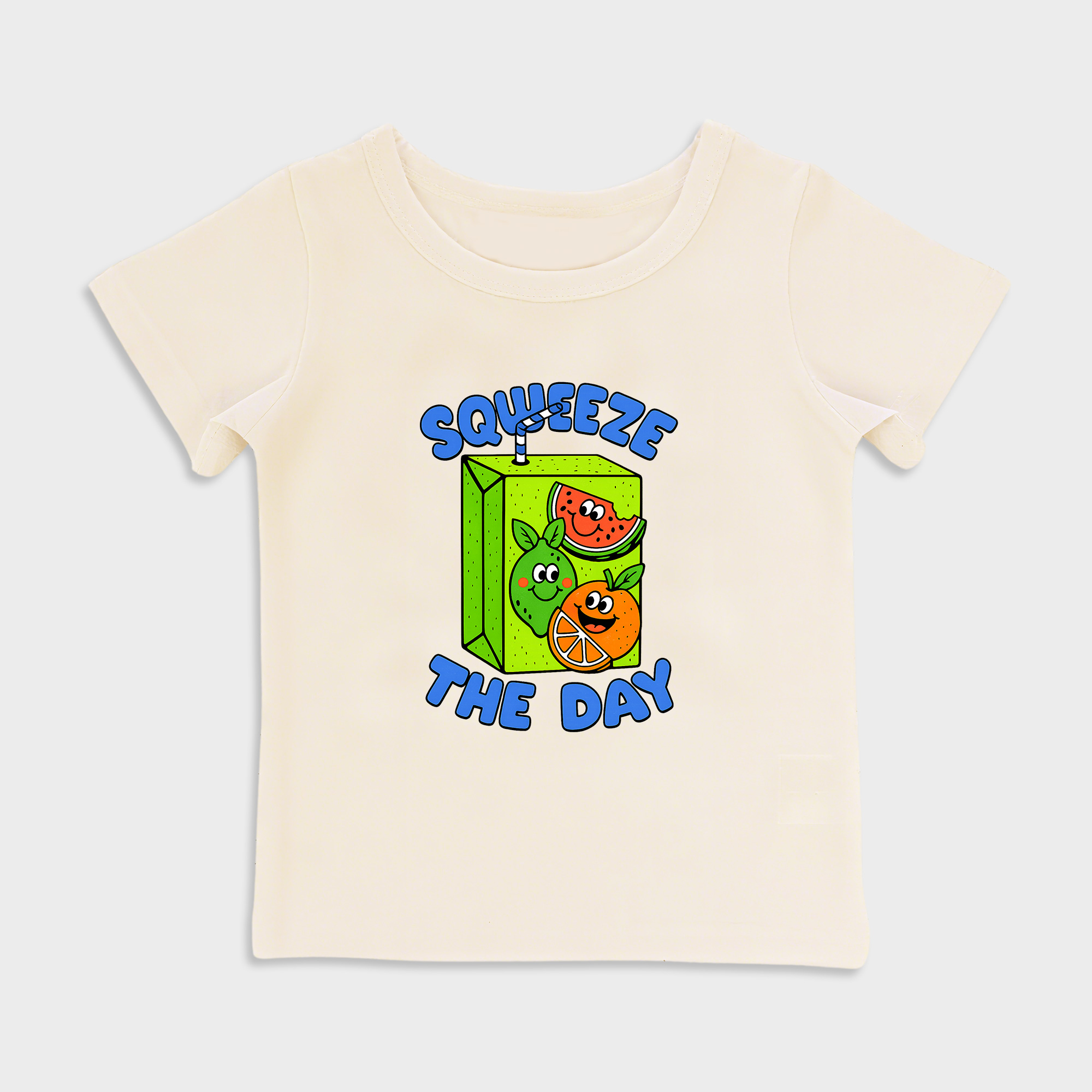 Squeeze design Baby shirt in Beige