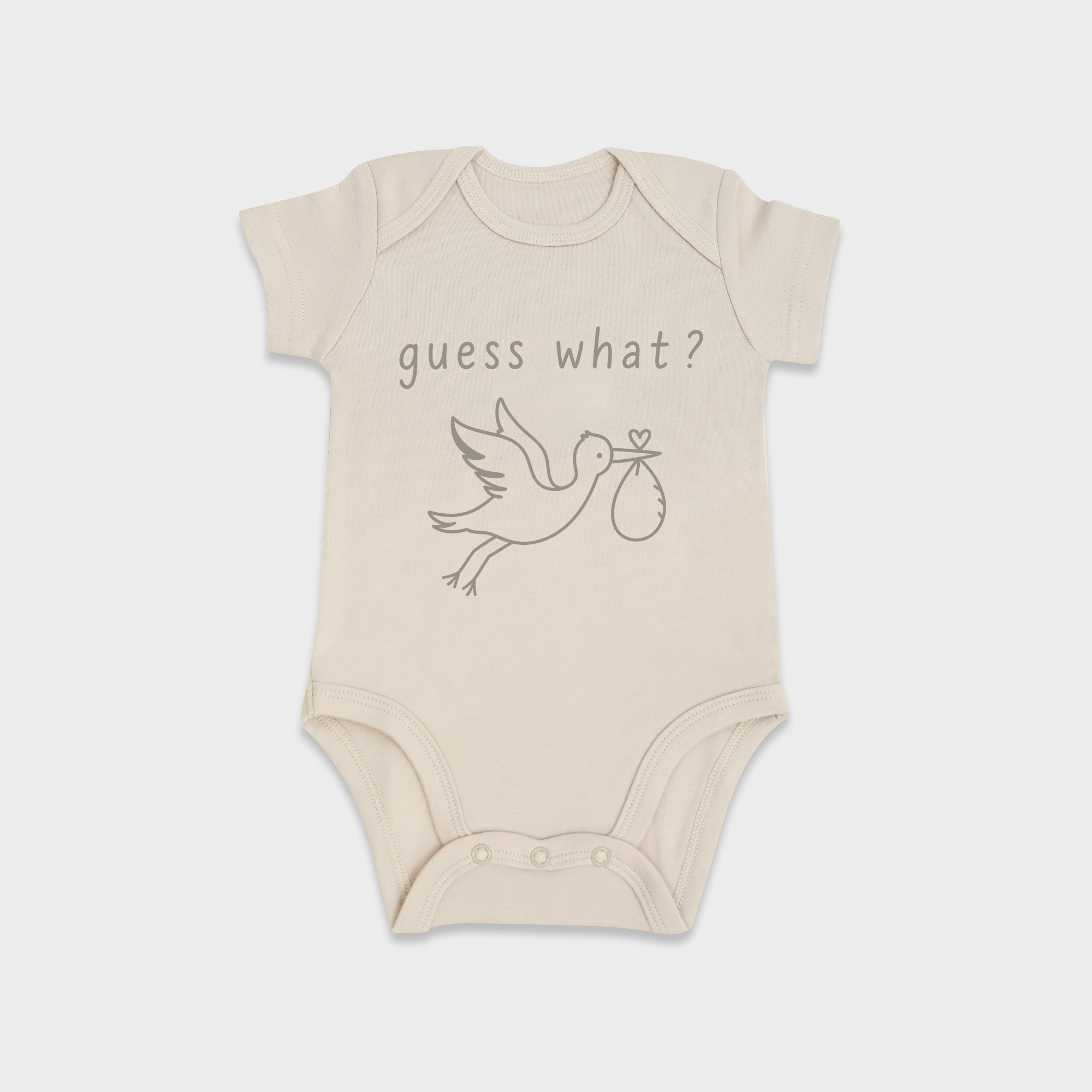 Stork Announcement Baby Onesies