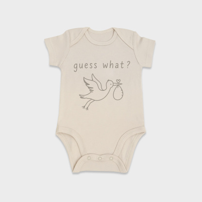Stork Announcement Baby Onesies