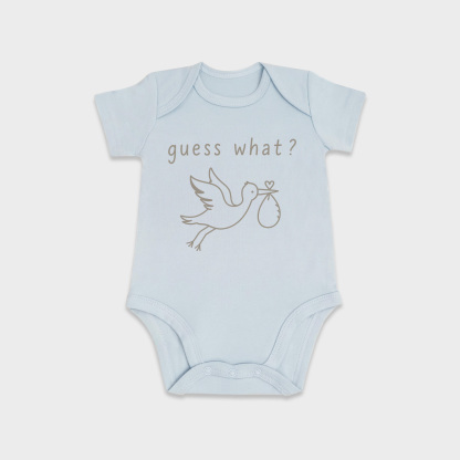 Stork Announcement Baby Onesies