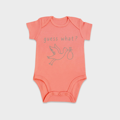 Stork Announcement Baby Onesies