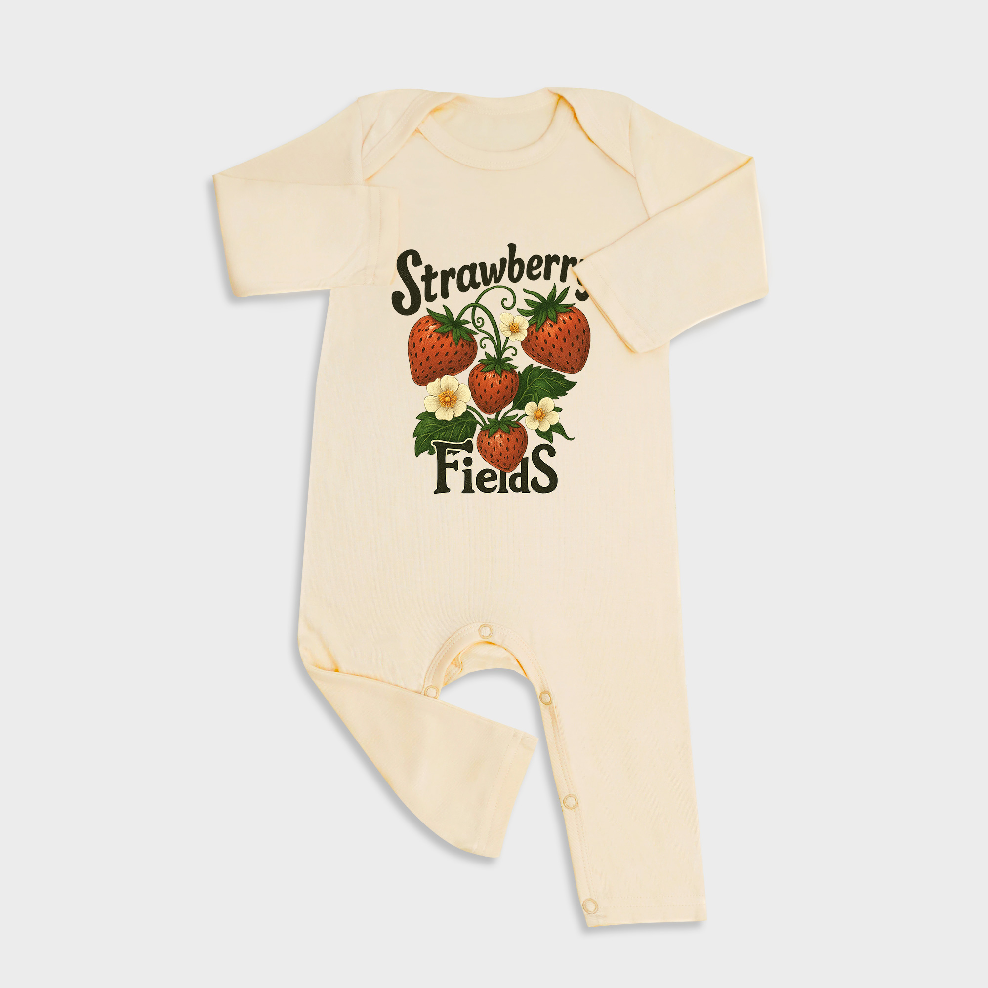 Strawberry Fields Long Sleeve &Long Leg Jumpsuit Light Yellow