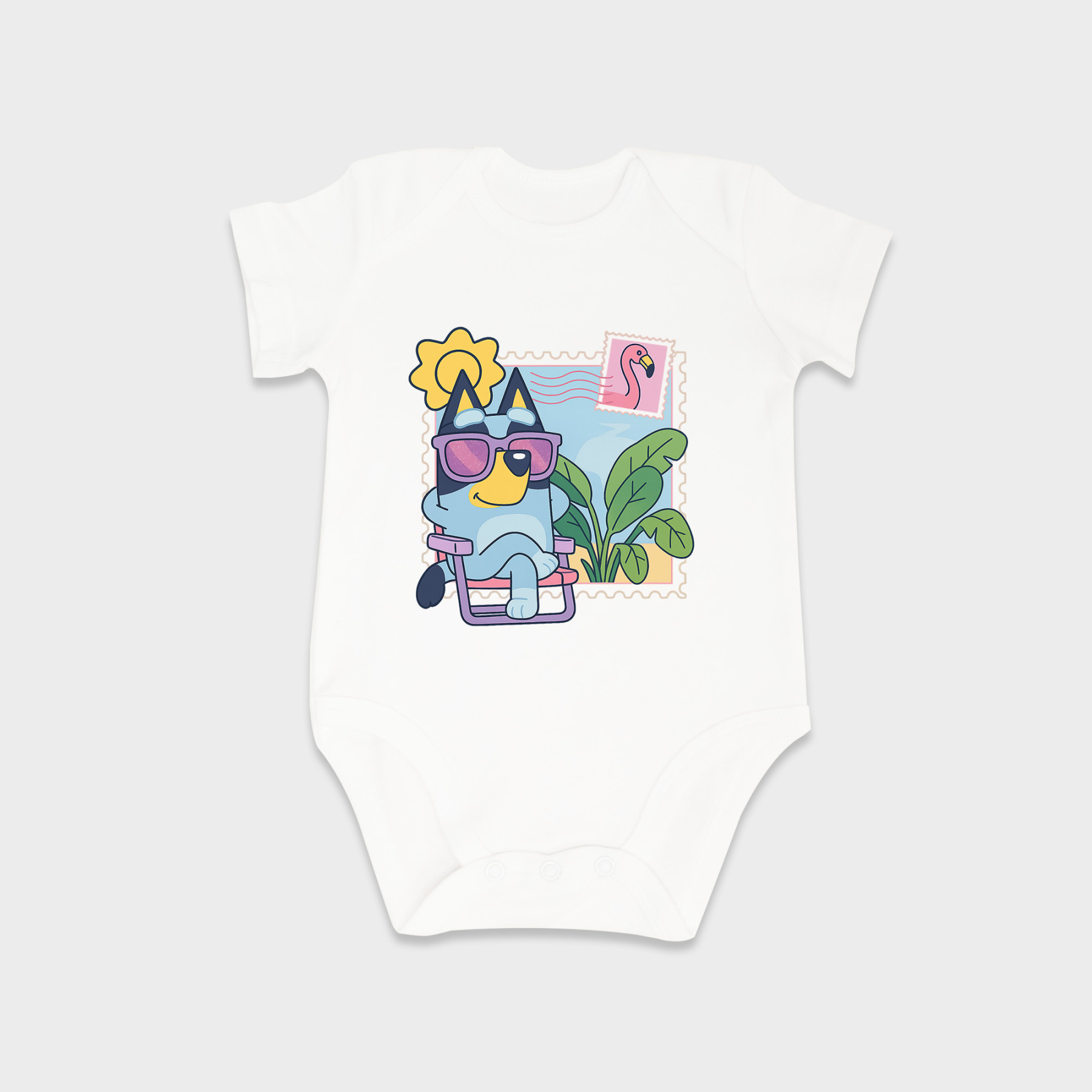 Summer Day baby onesies in White