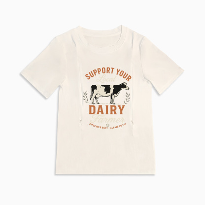 Support Your Local Farmer Mom Breastfeeding Nursing T Shirt