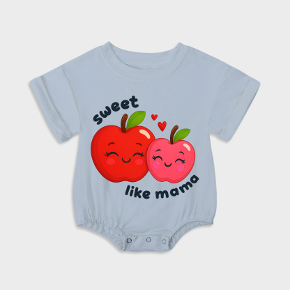 baby onesies - sweet like mama short-sleeved triangle onesies light steel blue