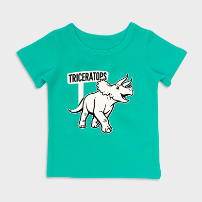 Triceratops-Kids' T-Shirt, Toddler Top
