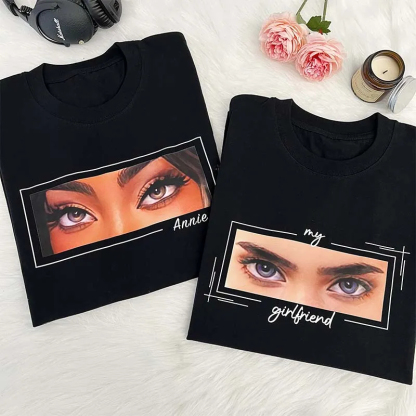 Unique Custom Eyes Tee Perfect Couple Gift