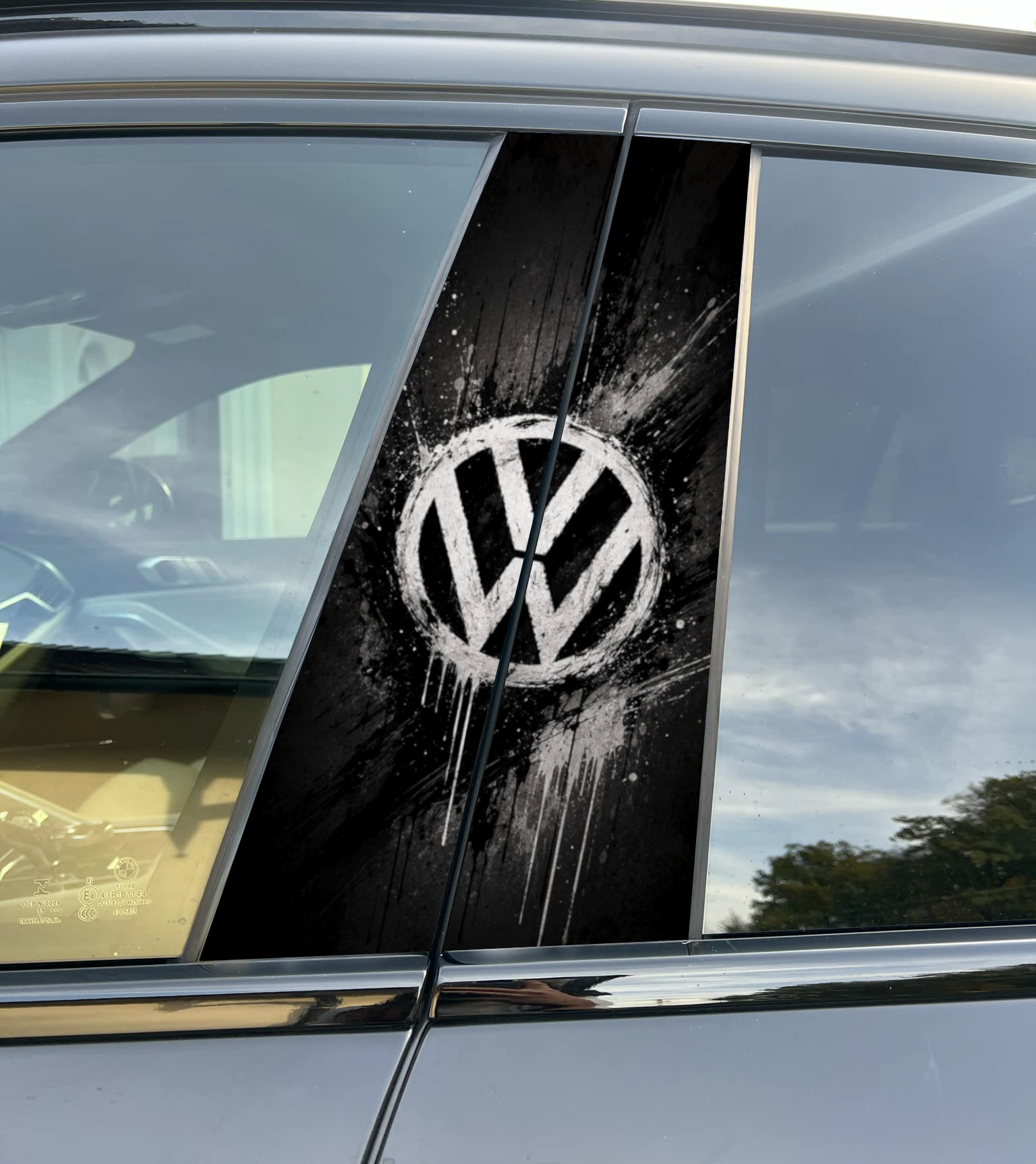 Volkswagen Car Pillar Sticker, Universal Fit