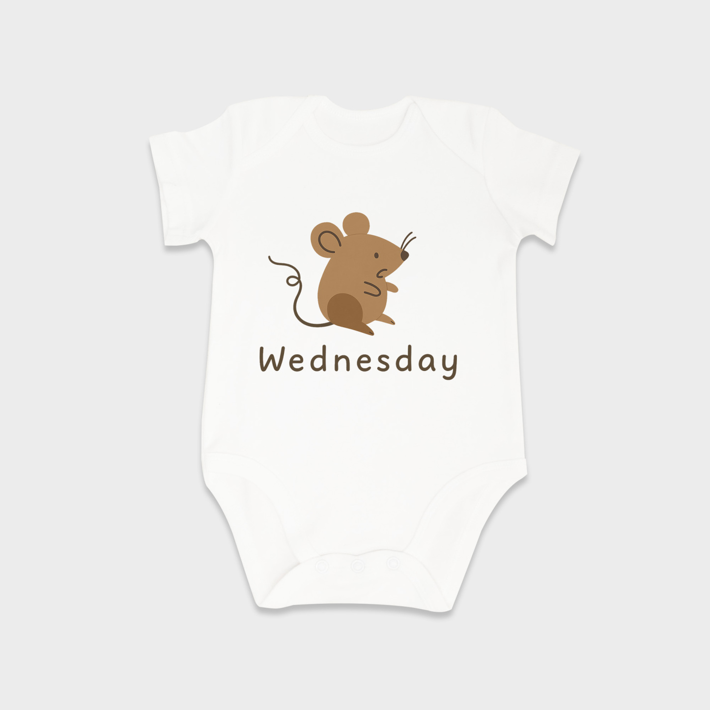 Wednesday baby onesies in White