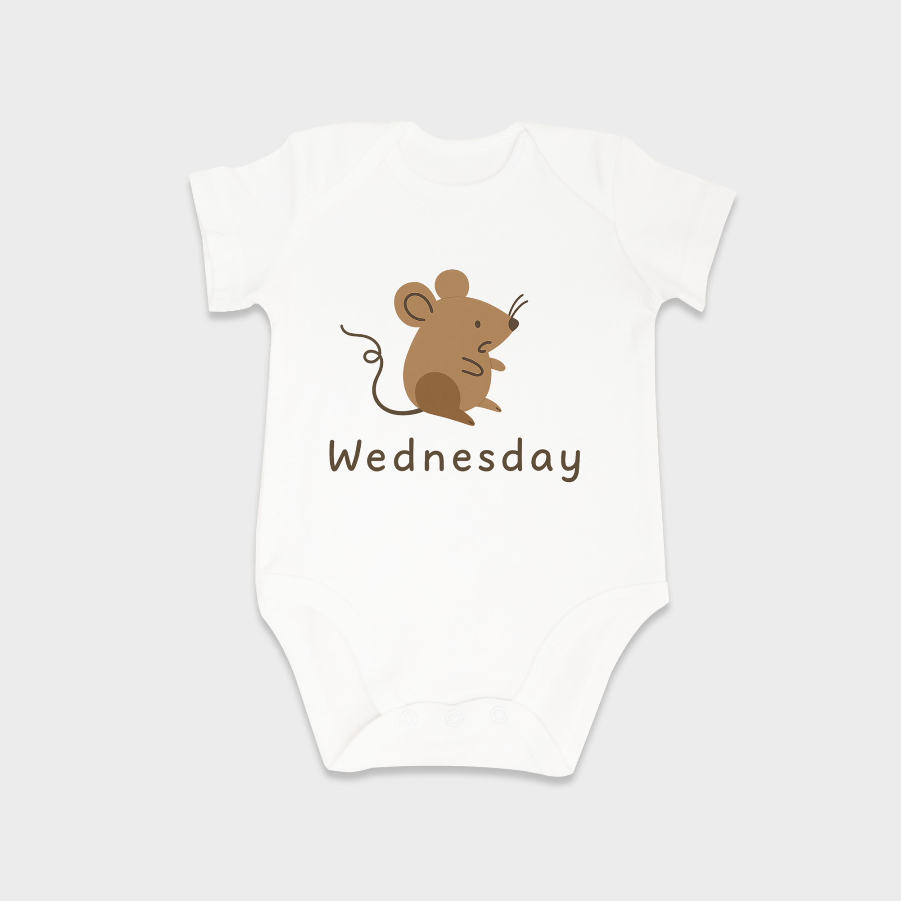 Wednesday baby onesies in White