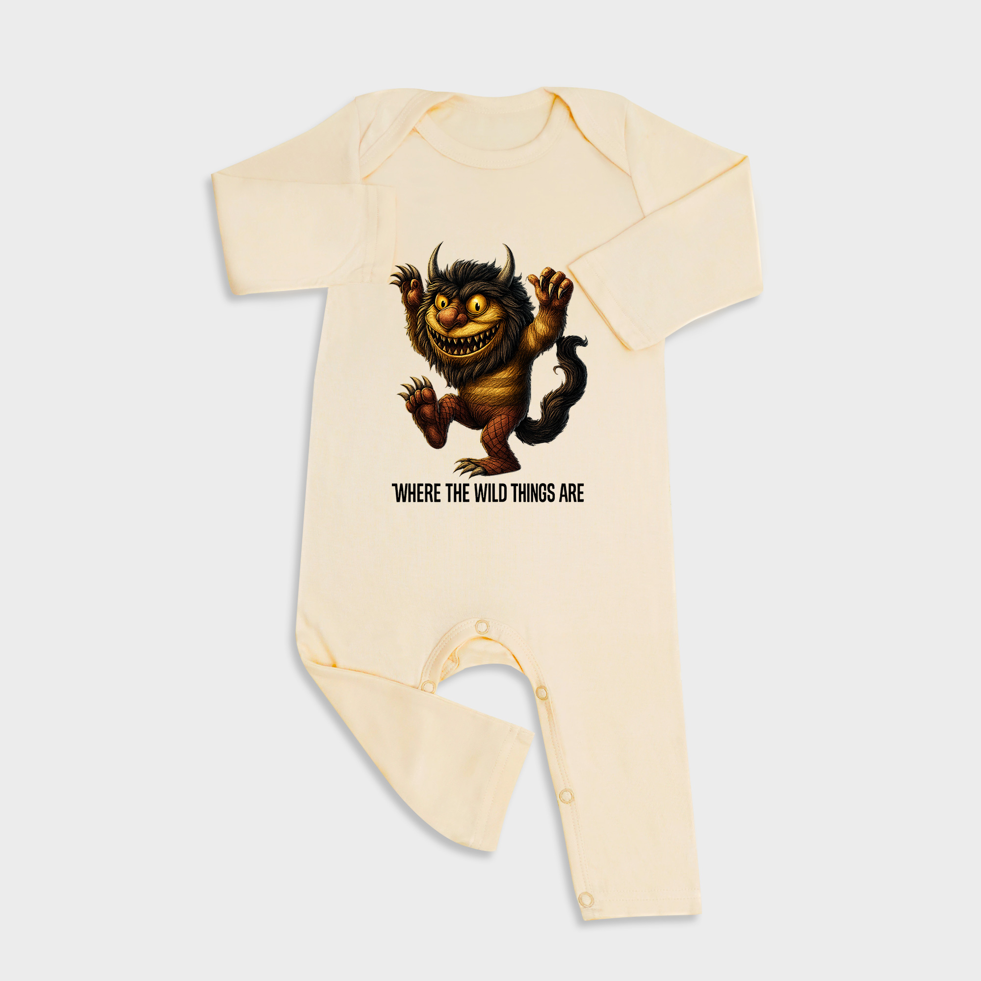 Where The Wild Things Are Long Sleeve &Long Leg Jumpsuit Light Yellow