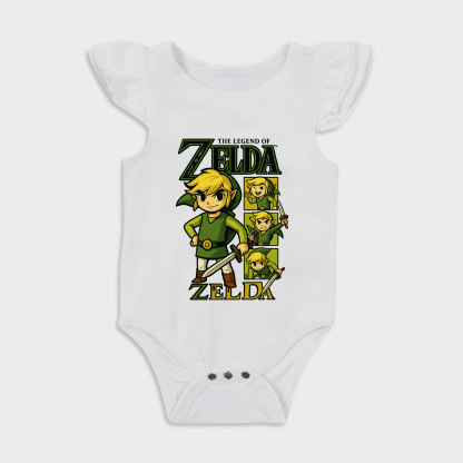 Baby romper - Zelda Ruffled Triangle Romper White