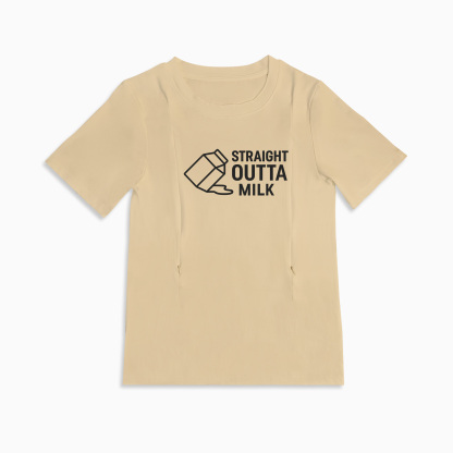 Totkeeps Straight Outta Milk Shirt | Soft Cotton Tee for Nursing Moms