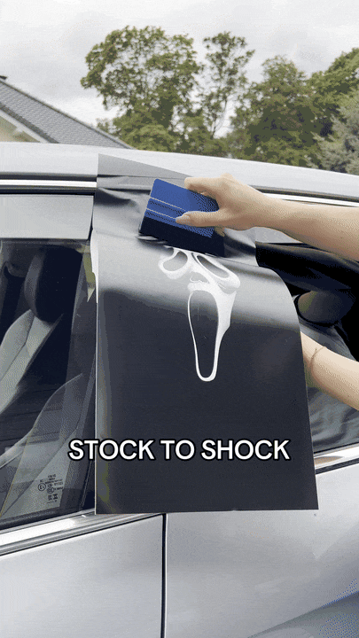 Ghostface Car Pillar Wrap - Premium Vinyl B-Pillar Decal, Universal Fit