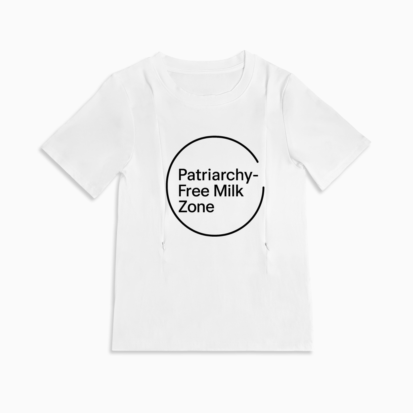 Empowering Nursing Tee for Moms | Patriarchy-Free Milk Zone Slogan