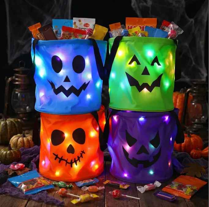 Halloween Candy Bucket – With LED Lights