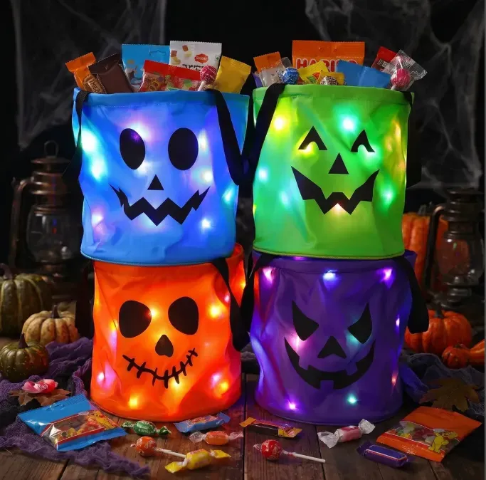 Halloween Candy Bucket – With LED Lights