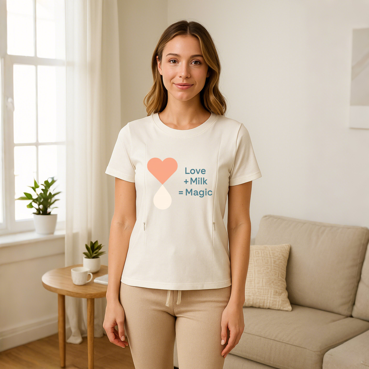 Breastfeeding Top with Hidden Zippers | Love & Milk | t | brand