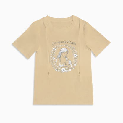 Strong as a Mother Zipper Nursing Top | Soft 95% Cotton Tee