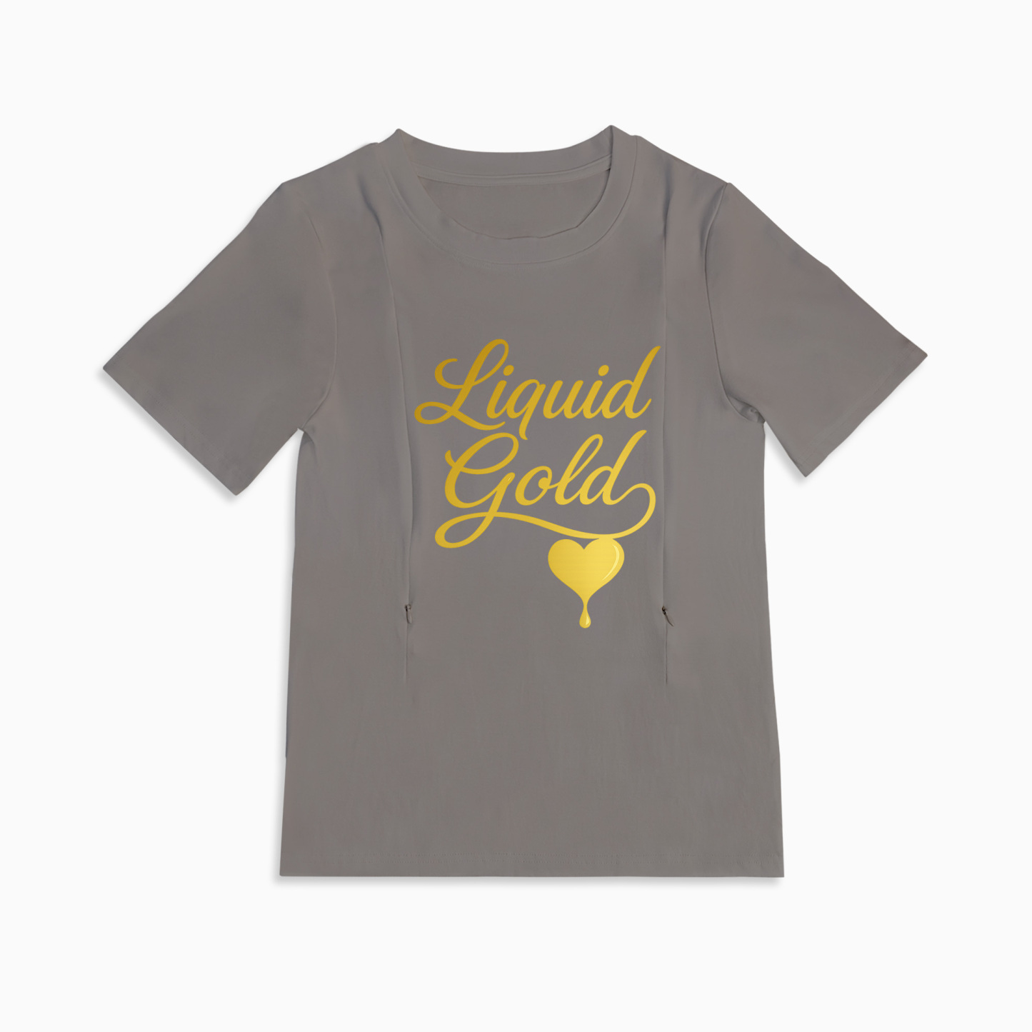 Totkeeps Liquid Gold Breastfeeding Tee | Easy Side Zippers