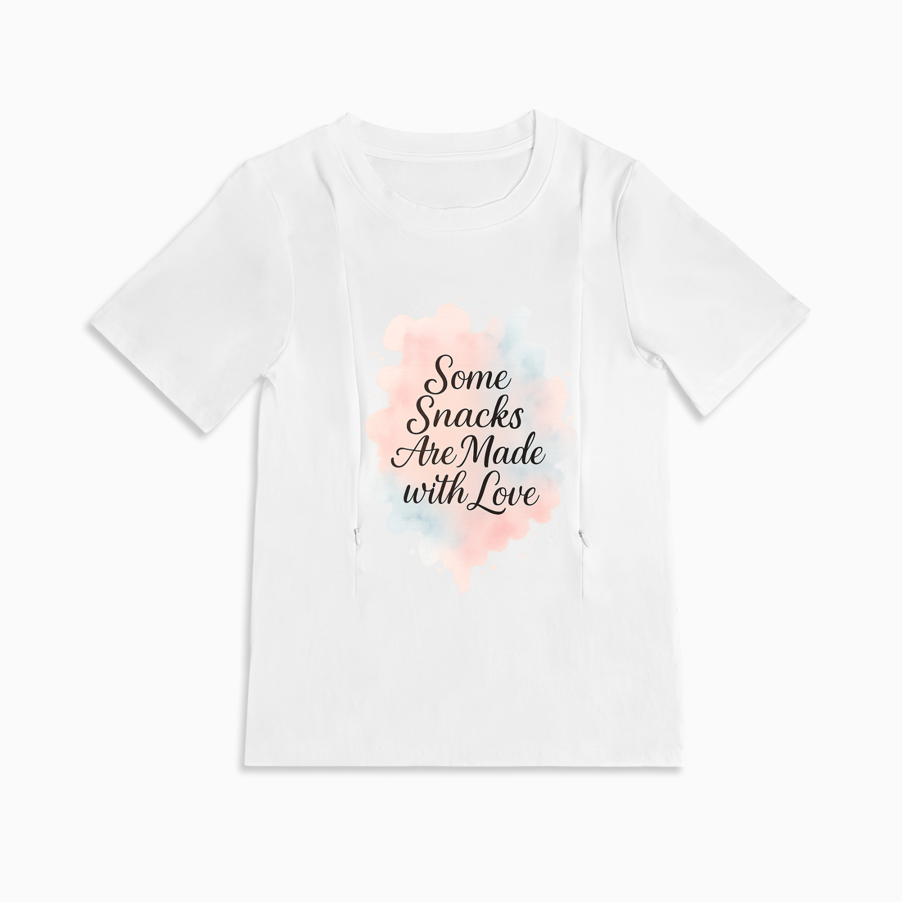 Cute Baby Shower Gift | "Snacks Made with Love" Nursing T-Shirt