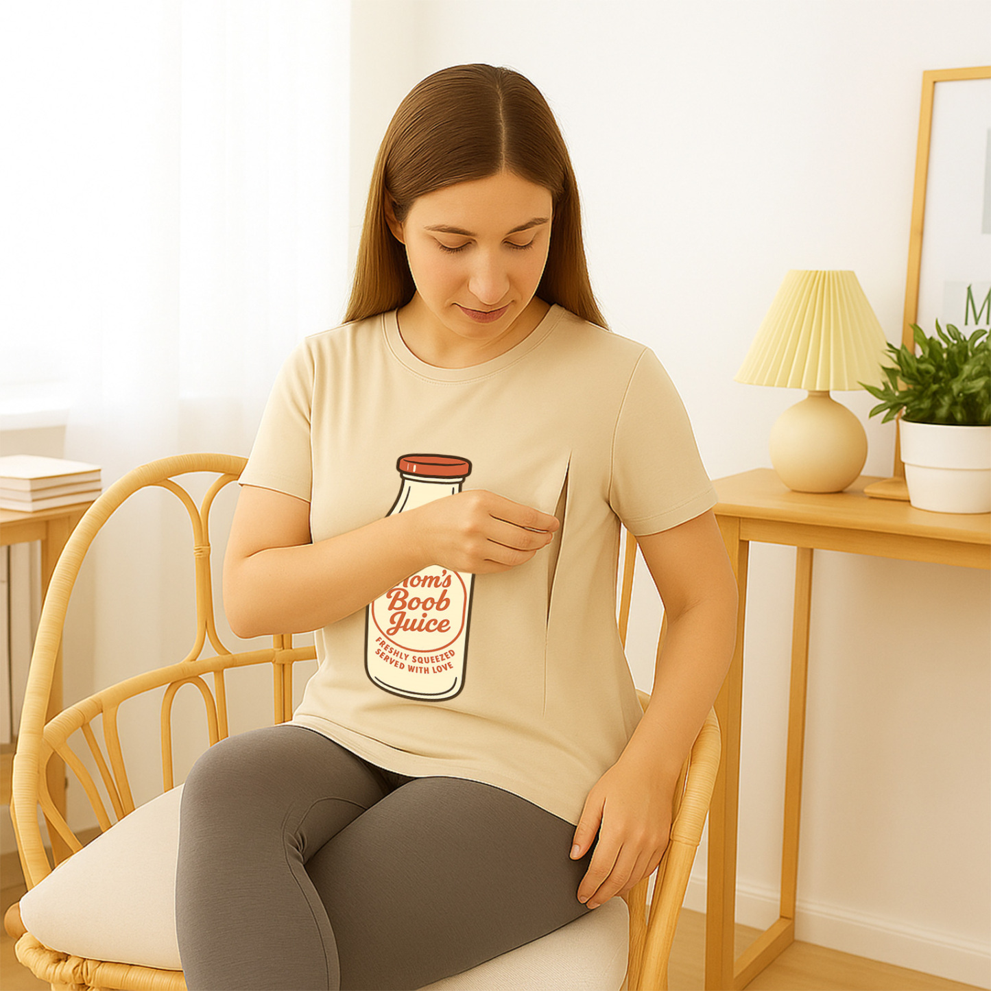 Boob Juice Tee | The Ultimate Zippered T-Shirt for Brea | brand