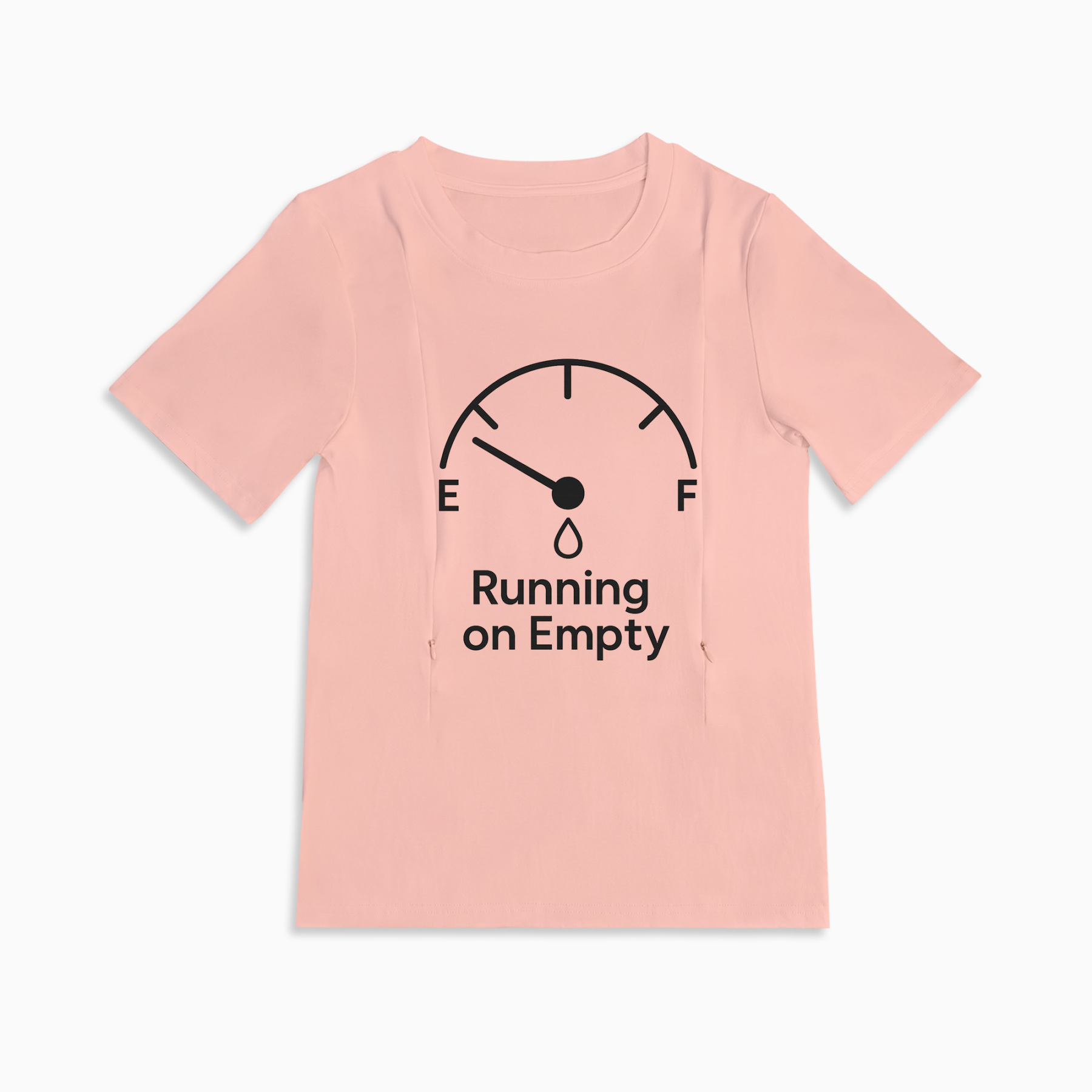 Funny Nursing T-Shirt with Zippers | "Straight Outta Milk Supply" Slogan