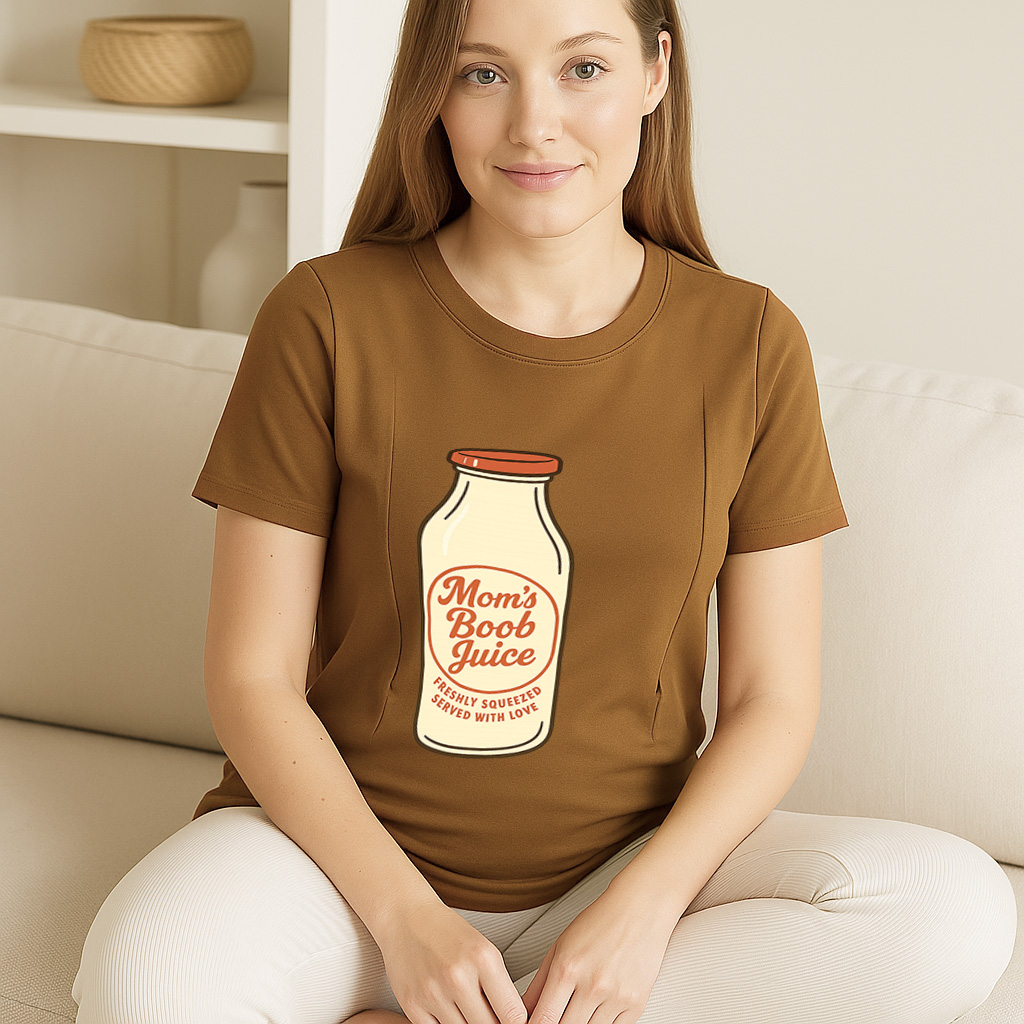 Boob Juice Tee | The Ultimate Zippered T-Shirt for Brea | brand