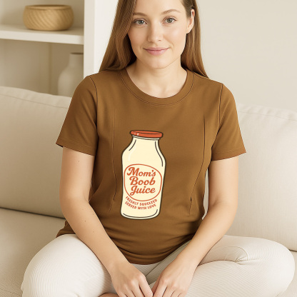 Boob Juice Tee | The Ultimate Zippered T-Shirt for Brea | brand