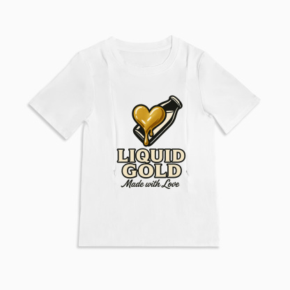 Soft Cotton Mama Tee | "Snacks Made with Love" | Side Zip Nursing