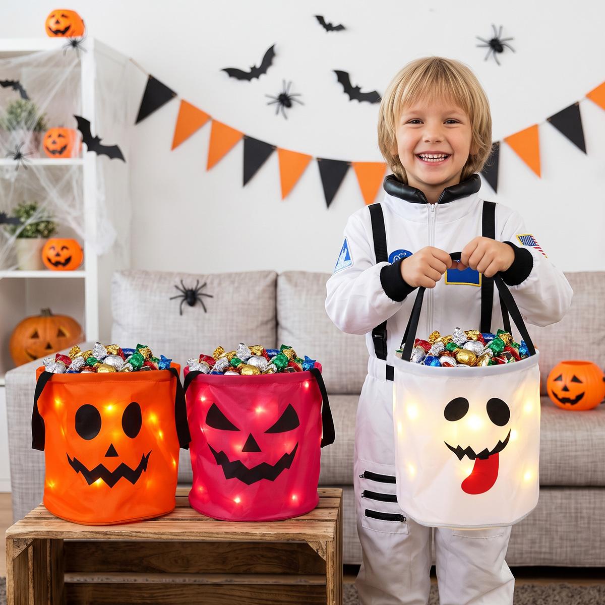 Halloween Candy Bucket – With LED Lights