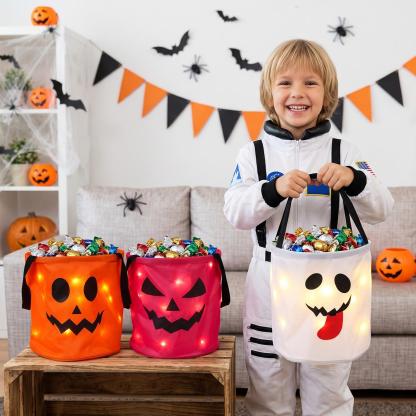Halloween Candy Bucket – With LED Lights