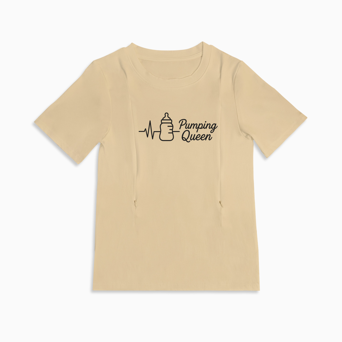 Breastfeeding & Pumping T-Shirt | "Pumping Queen" Graphic | Side Zips