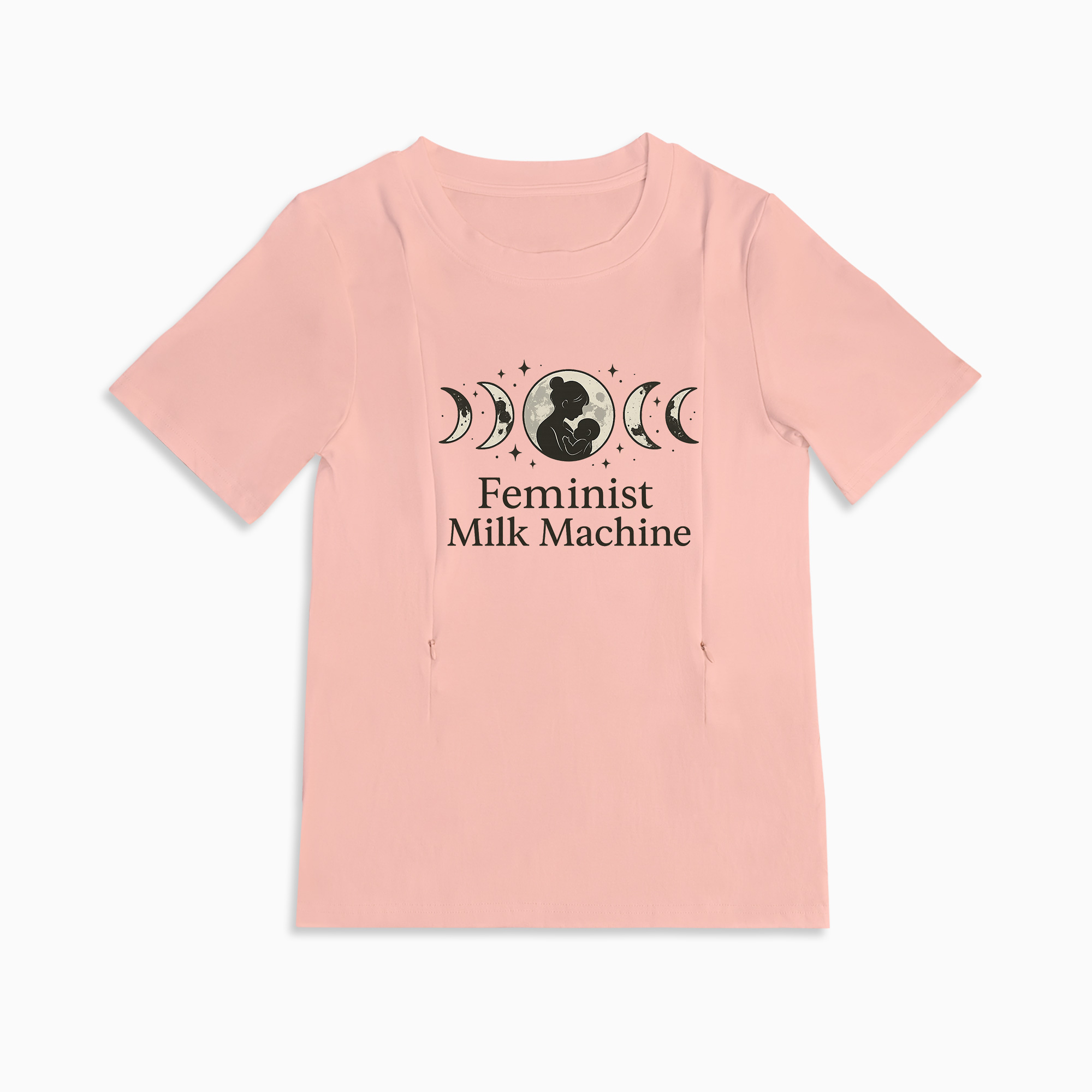 Postpartum Wardrobe Essential | Feminist Milk Machine Zipper Nursing Top
