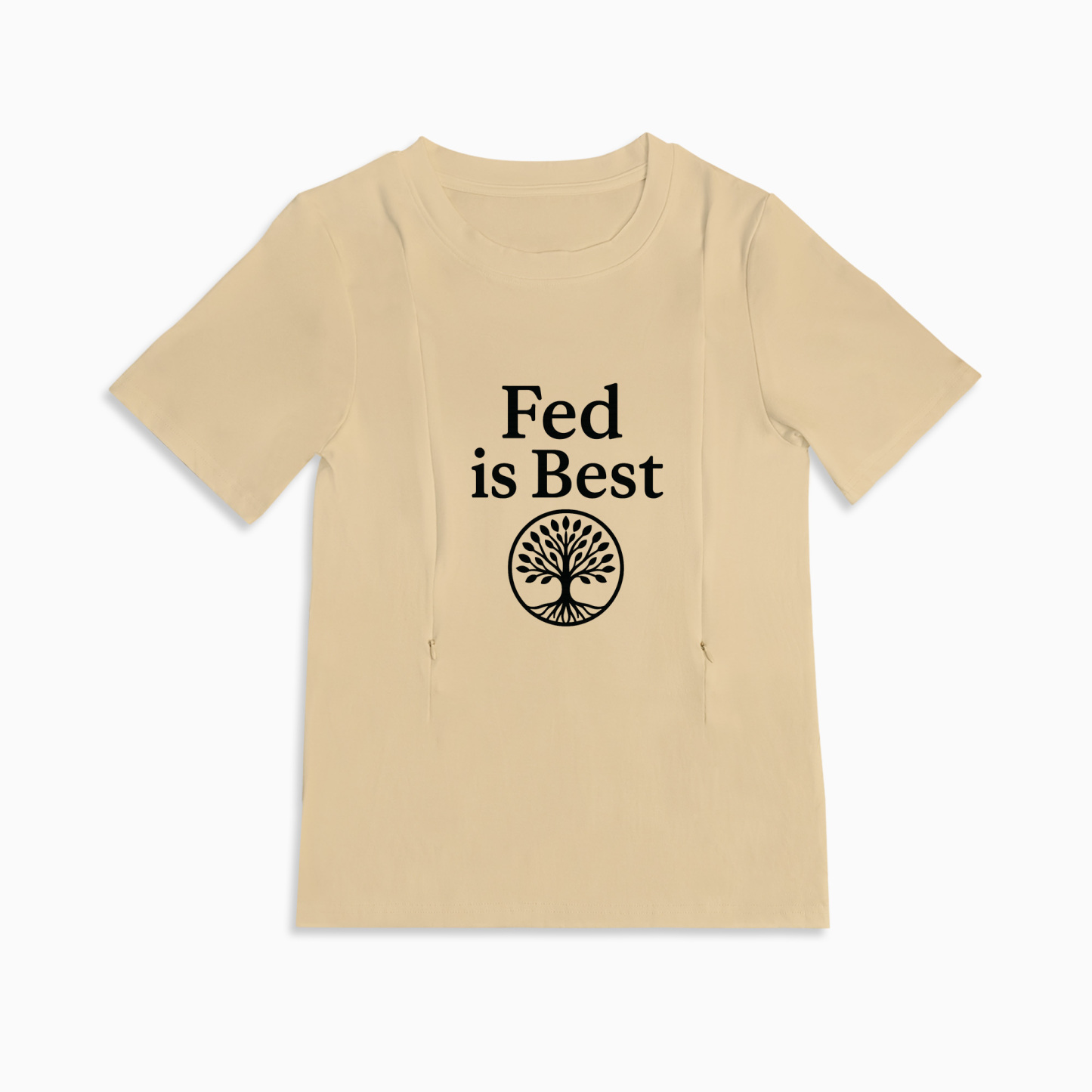Supportive Mom Shirt "Fed Is Best" | Easy Feed Zipper Tee