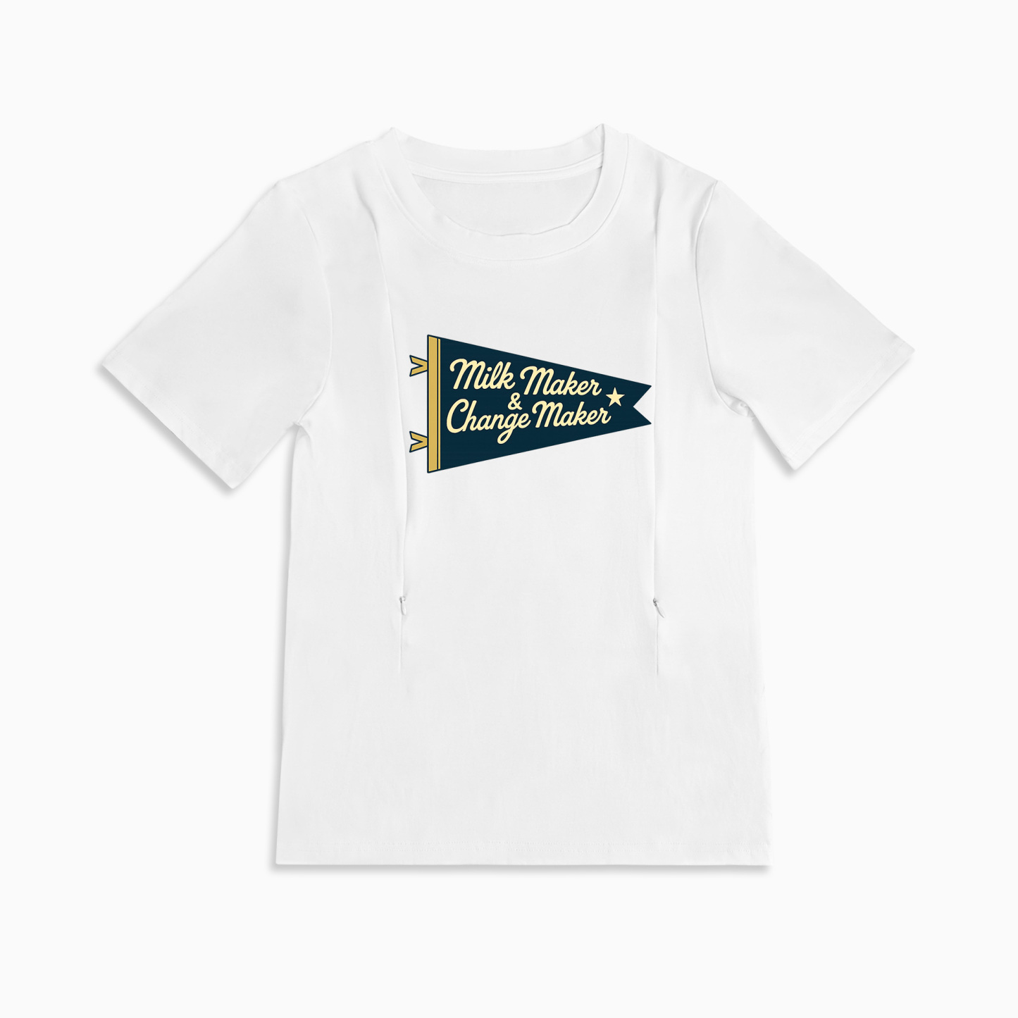 totkeeps Nursing T-Shirt | Milk Maker & Change Maker | Convenient Side Zippers