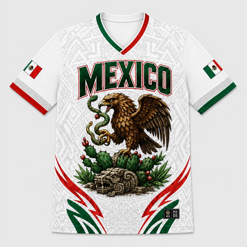 Mexico Aztec Heritage Performance Jersey – Premium Eagle & Calendar Fan Shirt