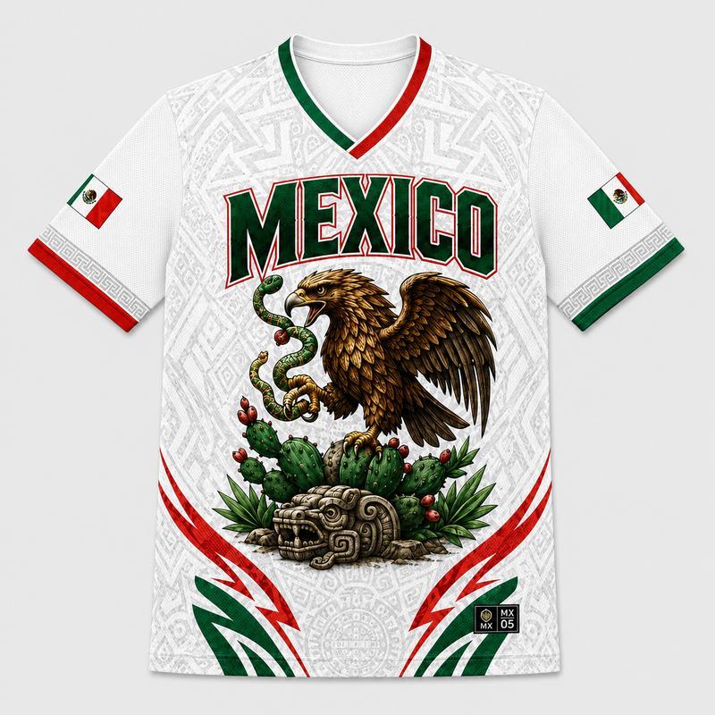 Mexico Aztec Heritage Performance Jersey – Premium Eagle & Calendar Fan Shirt