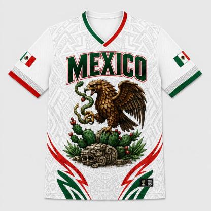 Mexico Aztec Heritage Performance Jersey – Premium Eagle & Calendar Fan Shirt