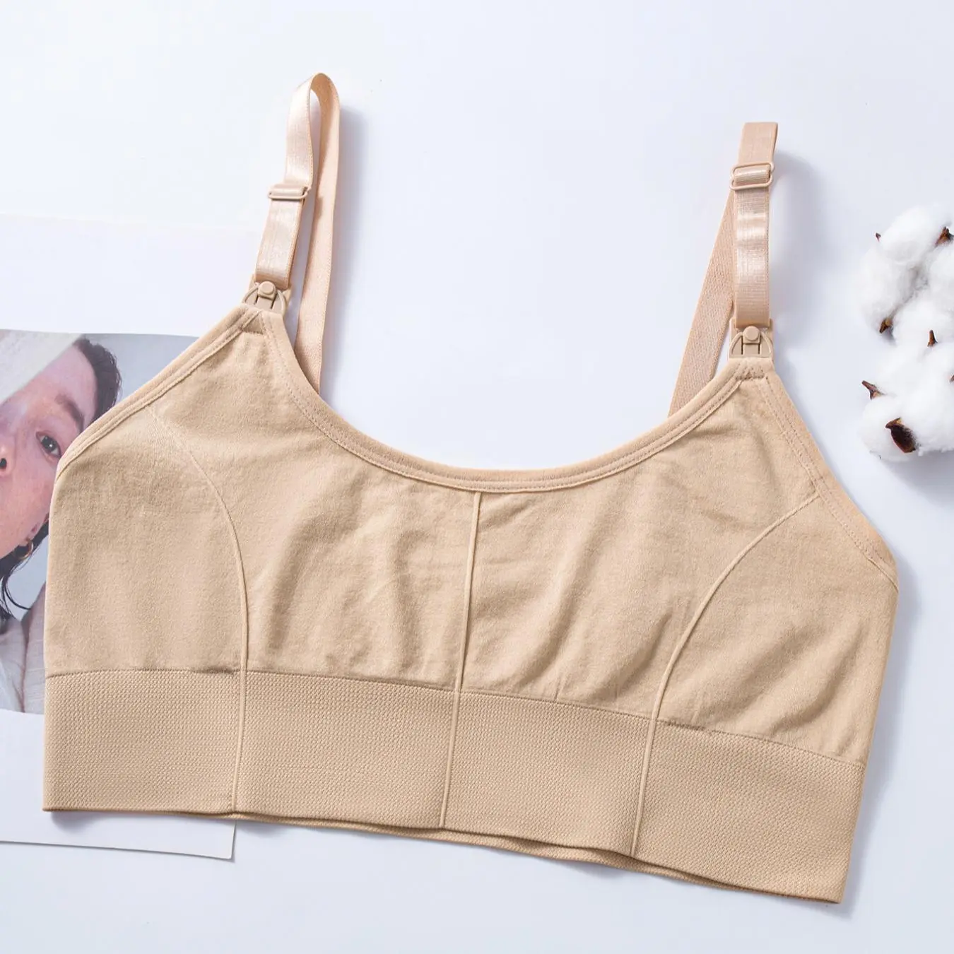 Front Opening Plus Size Seamless Feeding Bra