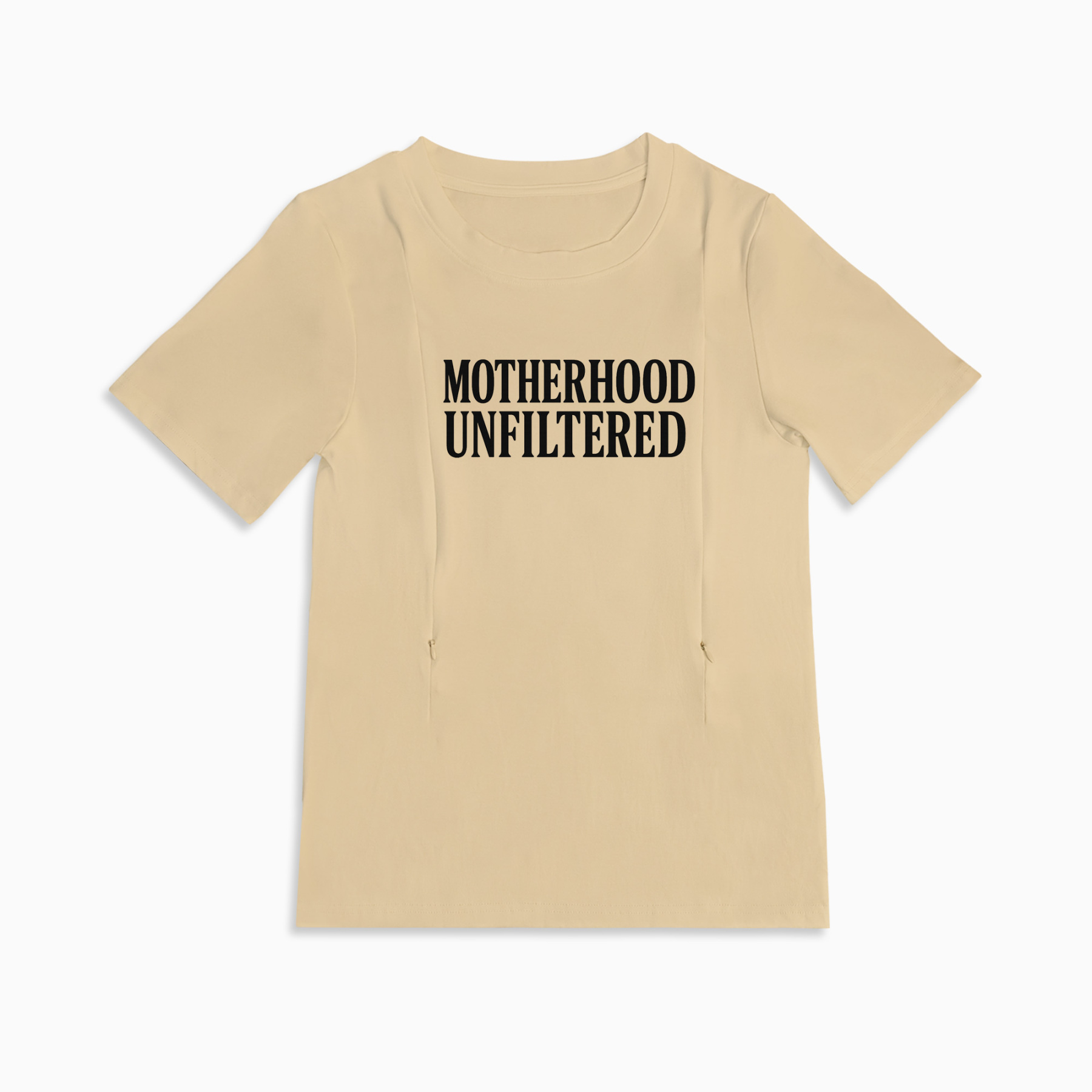 totkeeps Funny Nursing Top | Side Zip Motherhood Unfiltered Tee