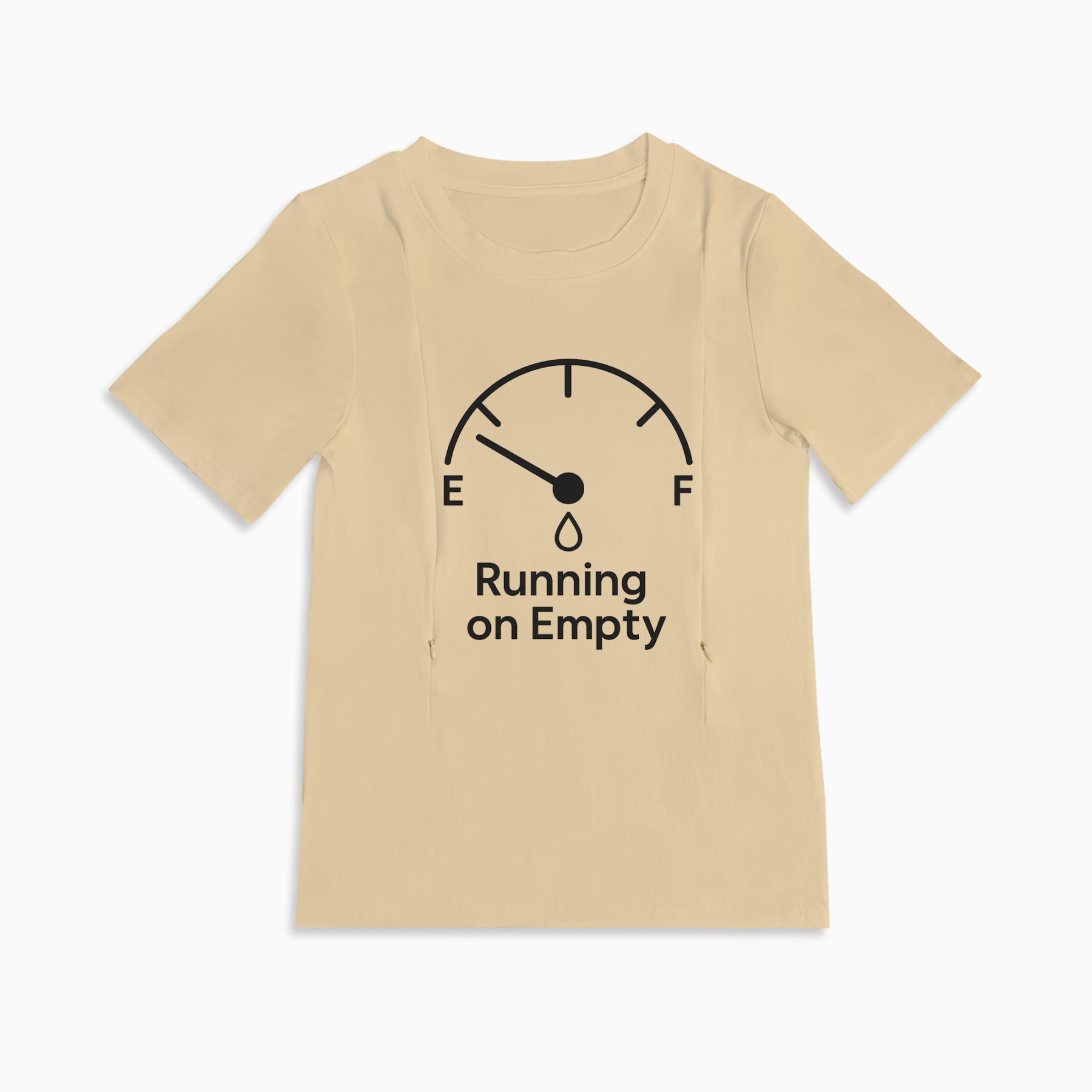 Funny Nursing T-Shirt with Zippers | "Straight Outta Milk Supply" Slogan