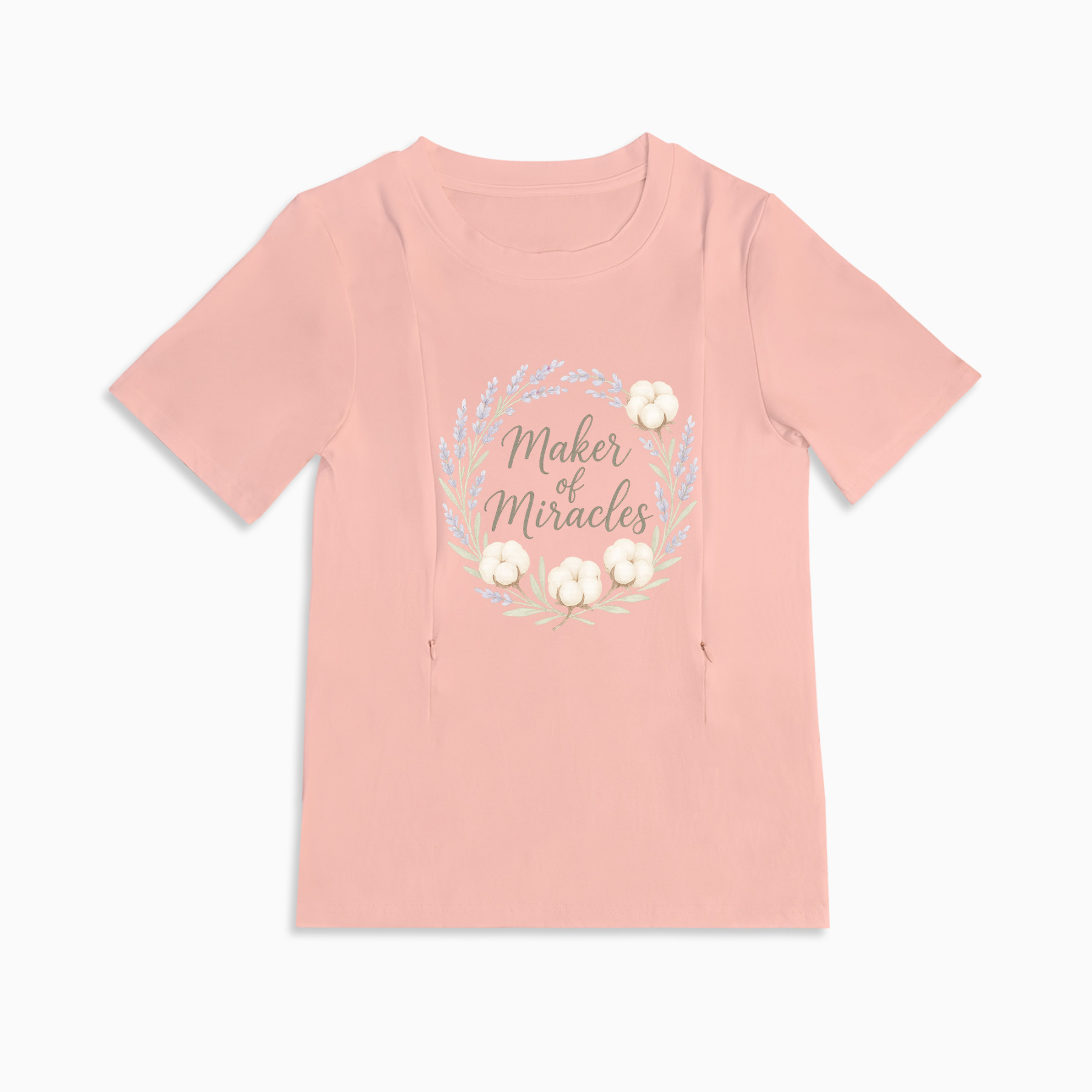 Totkeeps Nursing & Maternity Tee | Superpower Slogan | Side Zippers