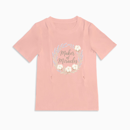 Totkeeps Nursing & Maternity Tee | Superpower Slogan | Side Zippers