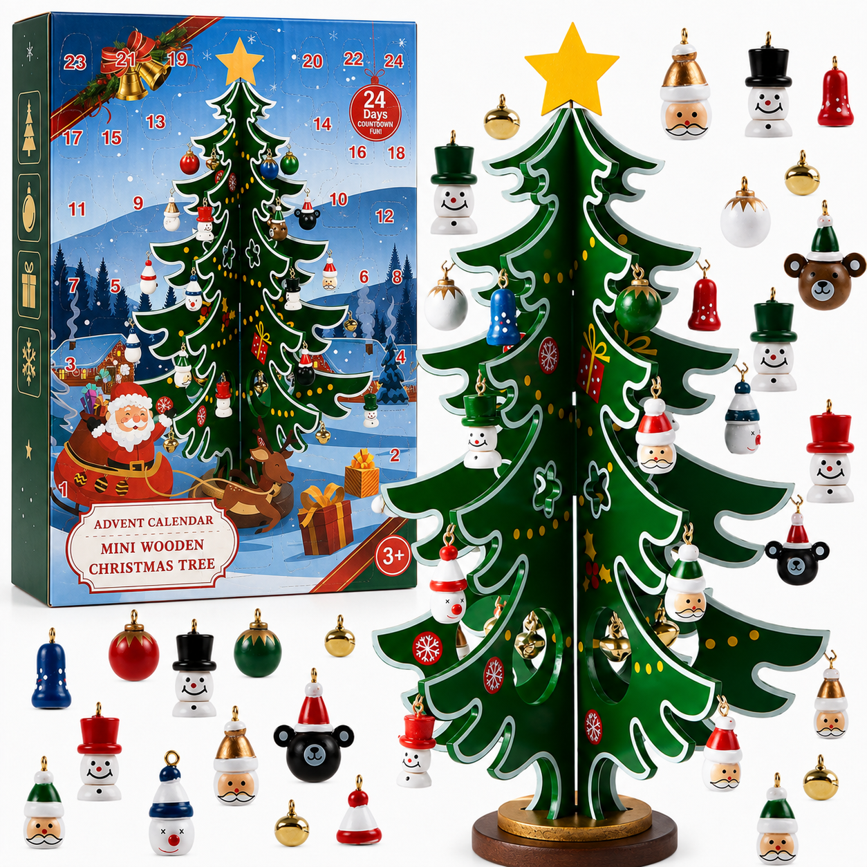 2026 Christmas Advent Calendar – 24 Days of Ornaments for Tree Decorating Fun!