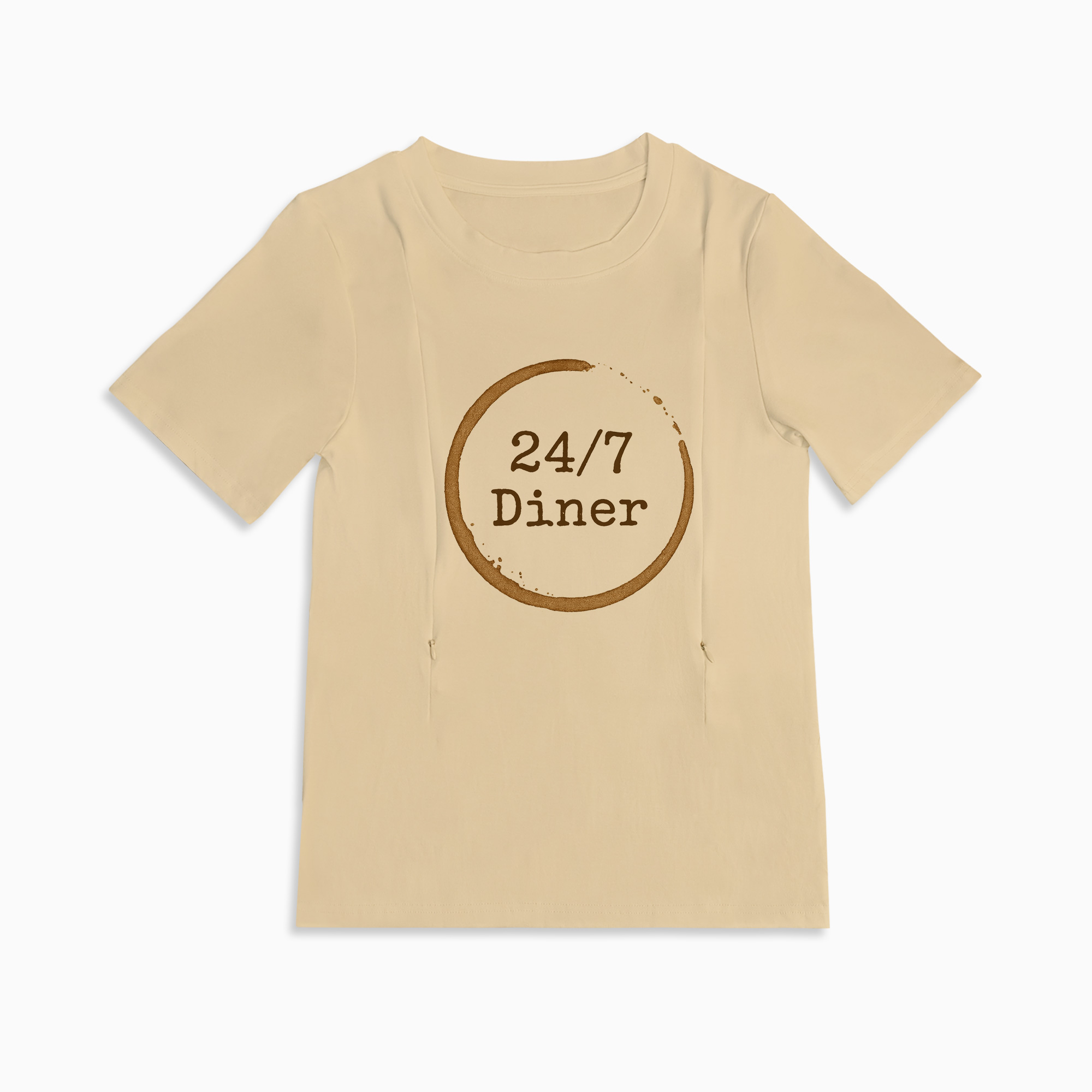 24/7 Diner Tee | The Perfect Zippered T-Shirt for Breastfeeding