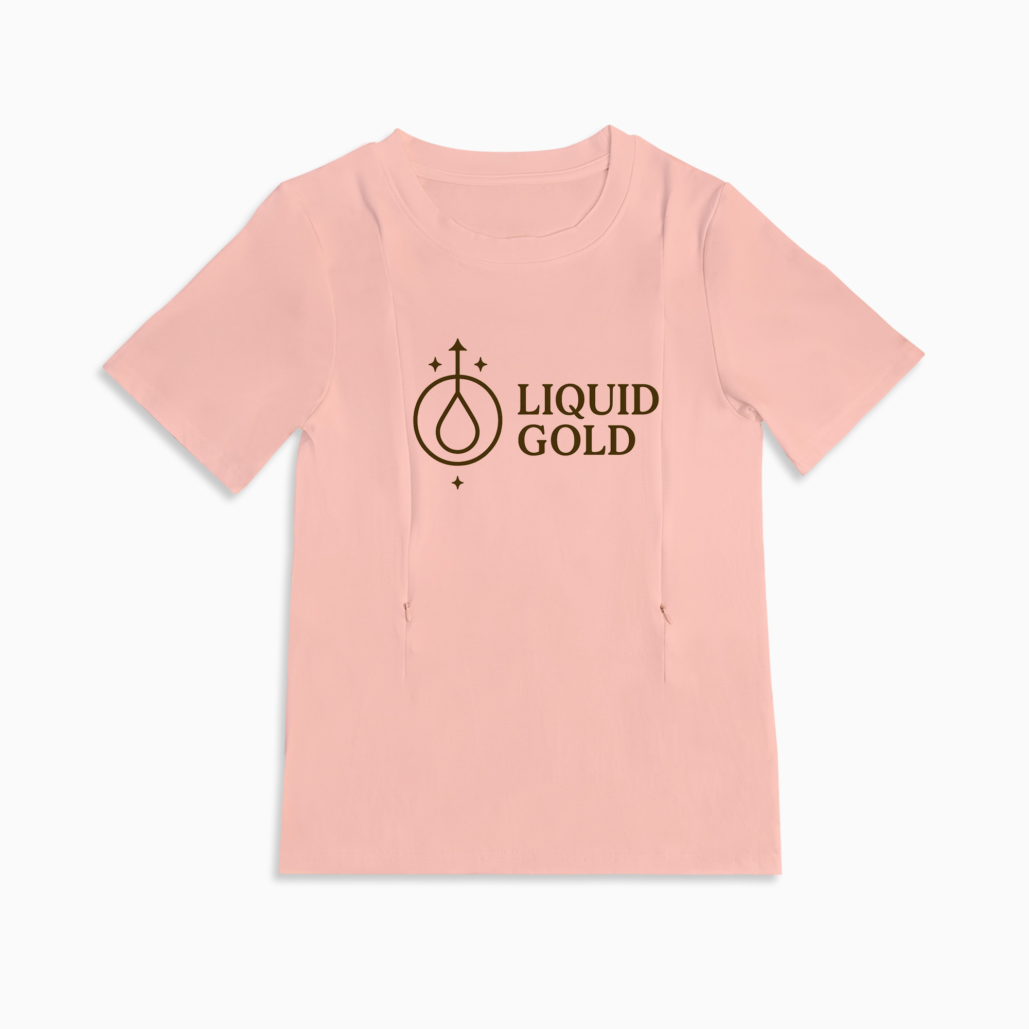 Funny Nursing Shirt "liquid Gold" | Easy Feed Zipper Tee