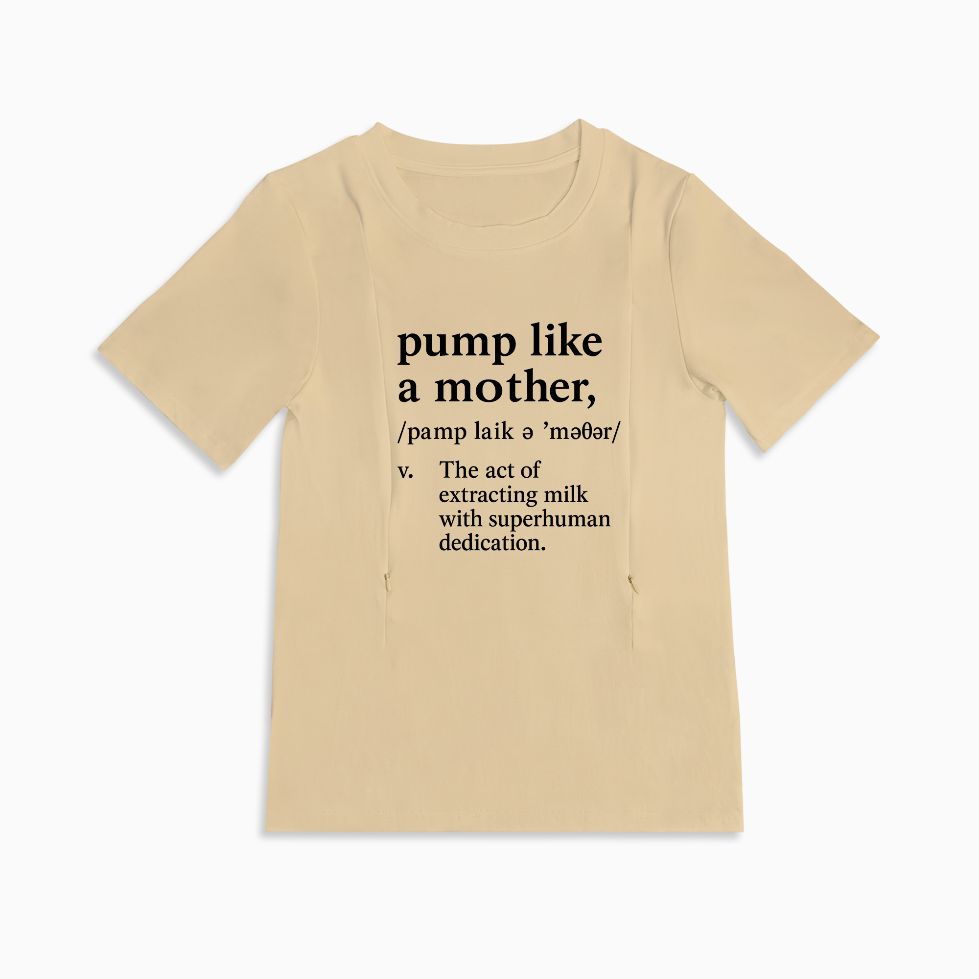"Pump Like a Mother" Nursing Top | Soft Cotton & Easy Zipper Access